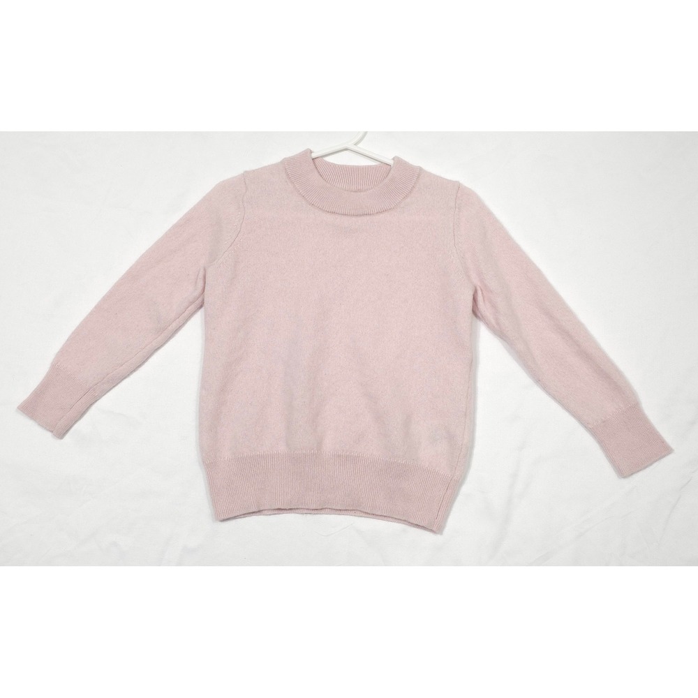 Quince Cashmere Crew Neck Sweater Light Pink Girls 4T Quiet Luxury Balletcore